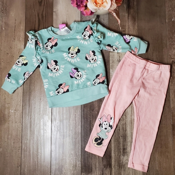 Disney Junior Minnie Mouse 2pc Matching Girls Outfit Size 3T Toddler EUC - Picture 13 of 16